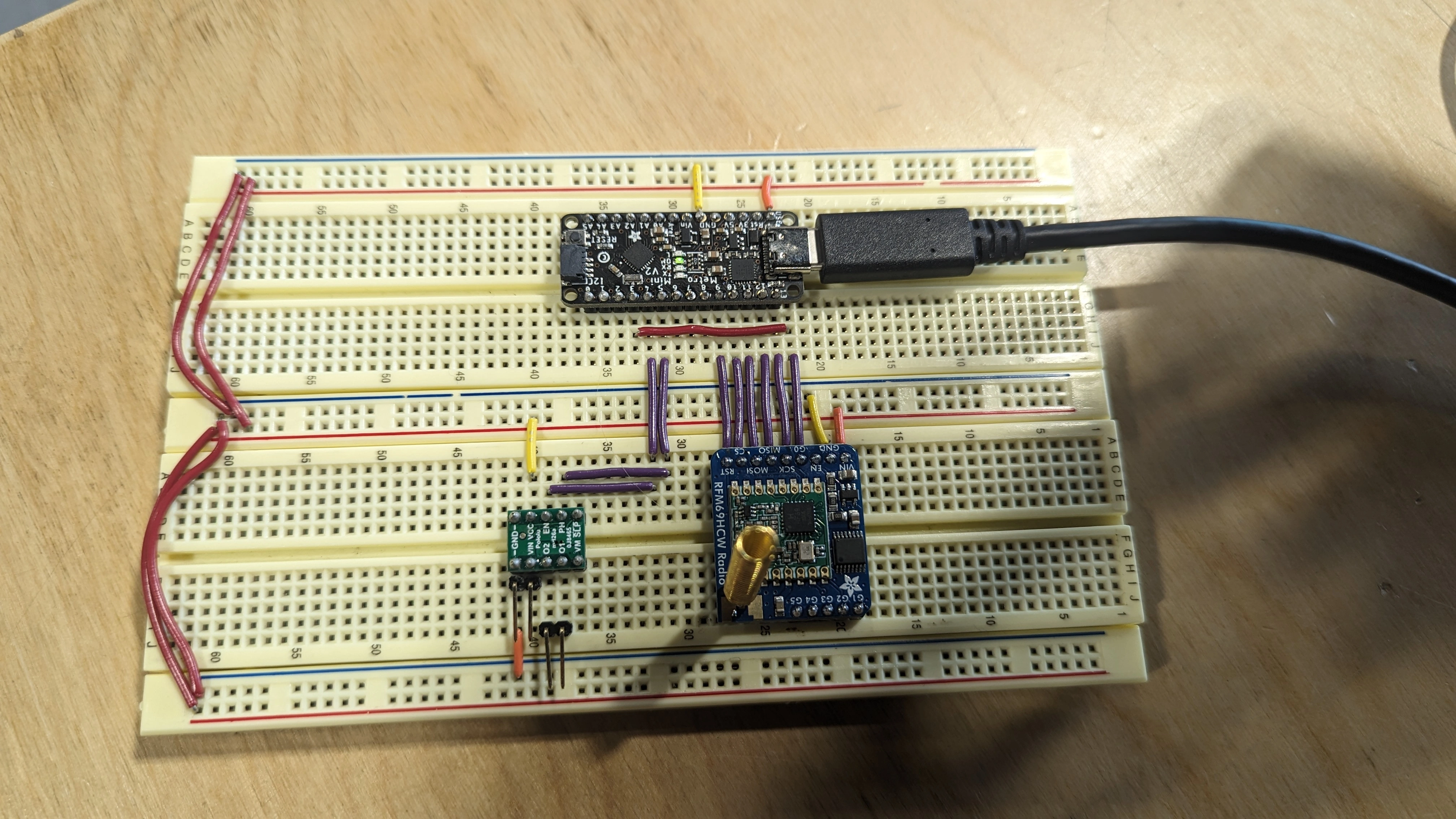 Image of wired breadboard